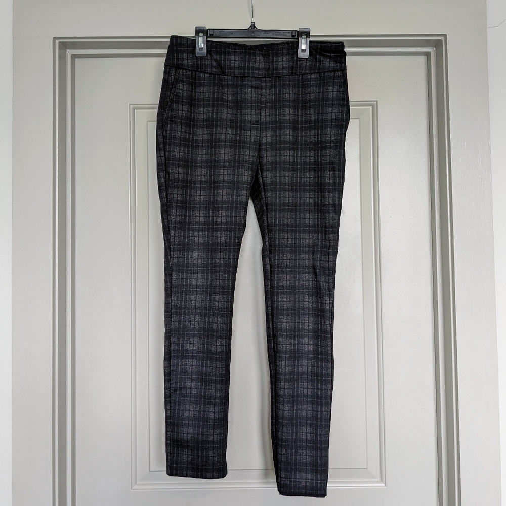 Dalia gray plaid high rise pants